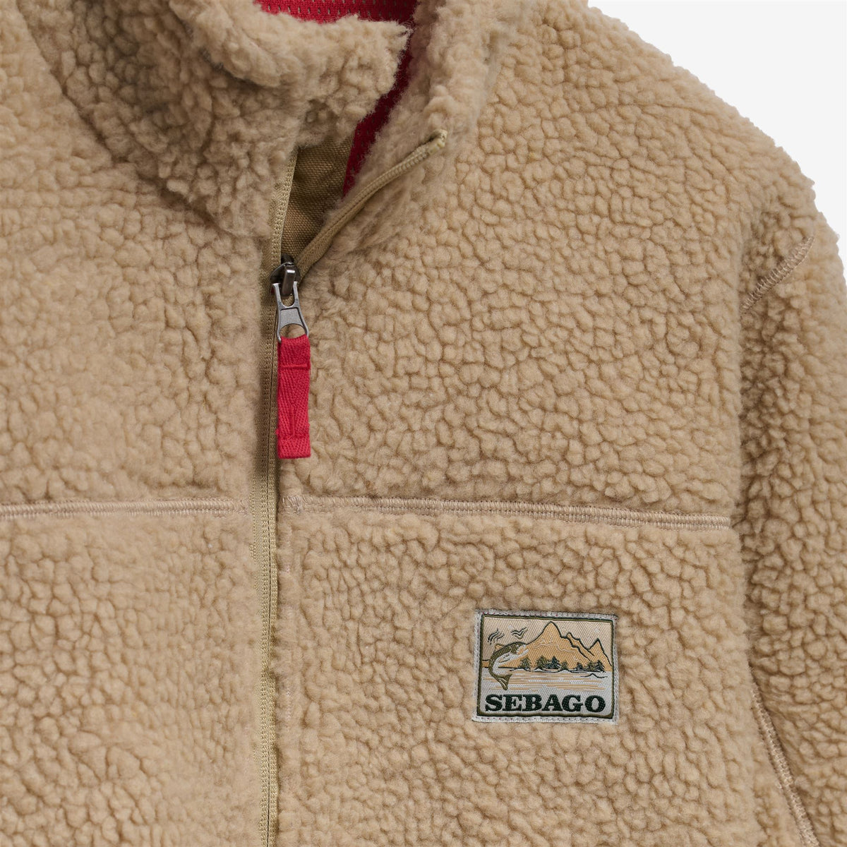 Beige Unisex Sherpa Fleece Jacket