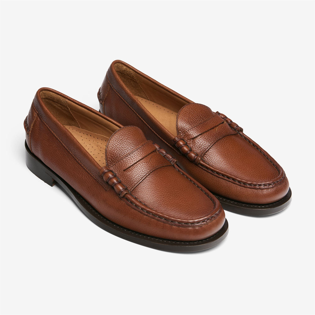 Brown Men's Leather Penny Loafer