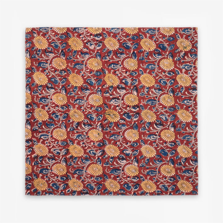 Red and Yellow Unisex Handcrafted Cotton Bandana 1