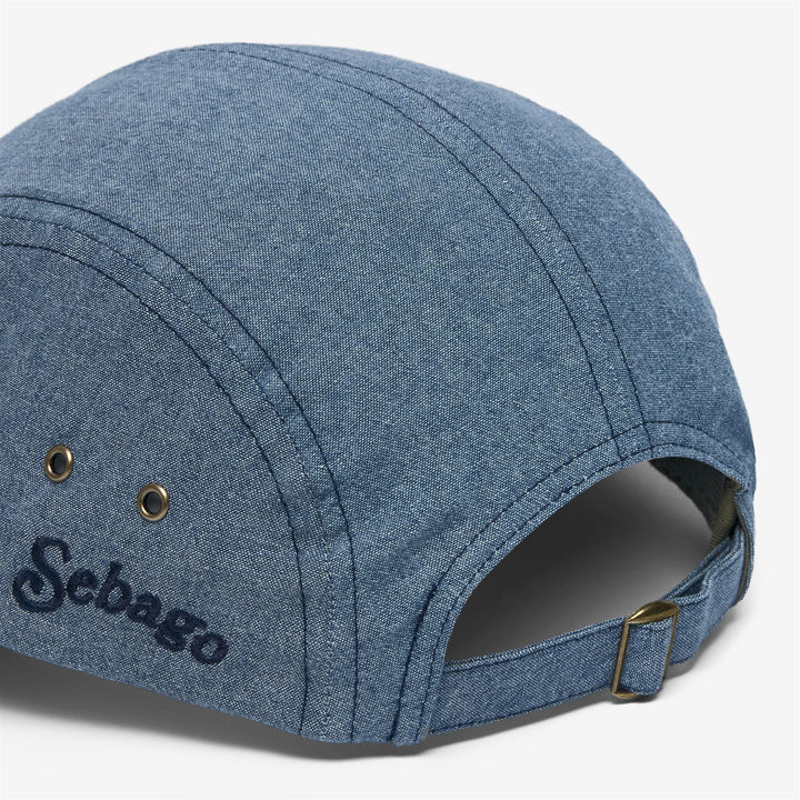 Indigo blue Unisex Sailing Chambray Visor Hat 3