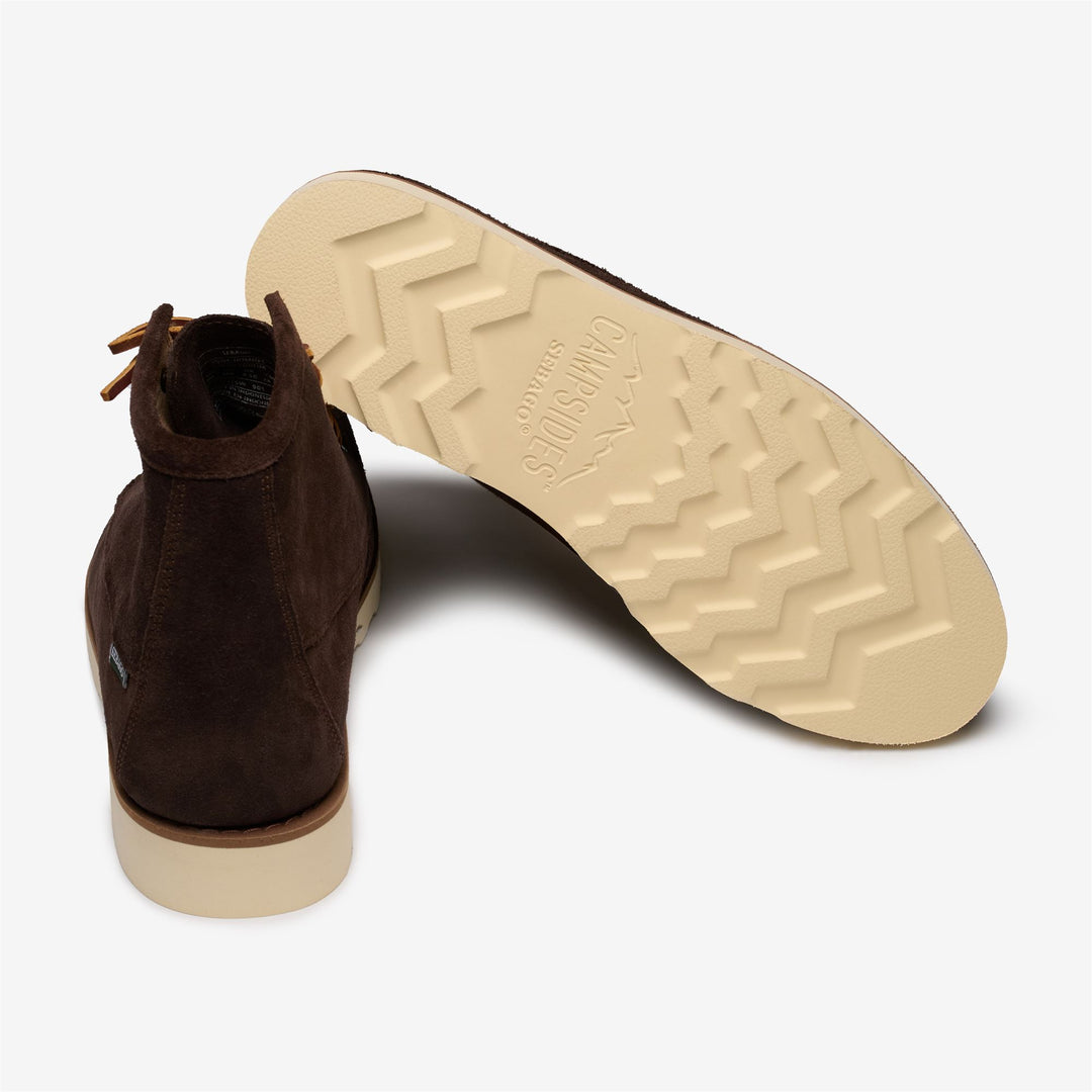 Mocasín de caña media de ante marrón oscuro para hombre para tiempo libre main