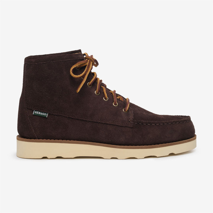 Dark Brown Men's Suede Mid Cut Moccasin for Leisure 1