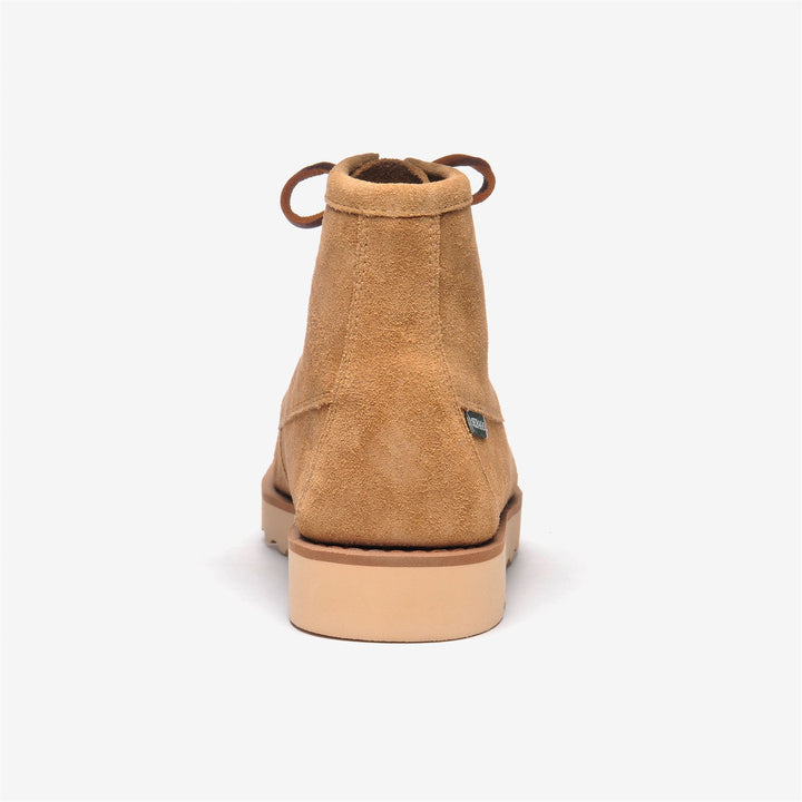Beige Yellow Men's Suede Mid Cut Leisure Moccasins 5