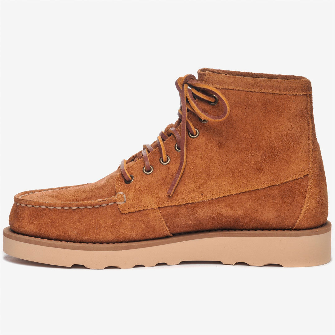 Mocha Brown Men's Mid Cut Suede Leisure Moccasins main