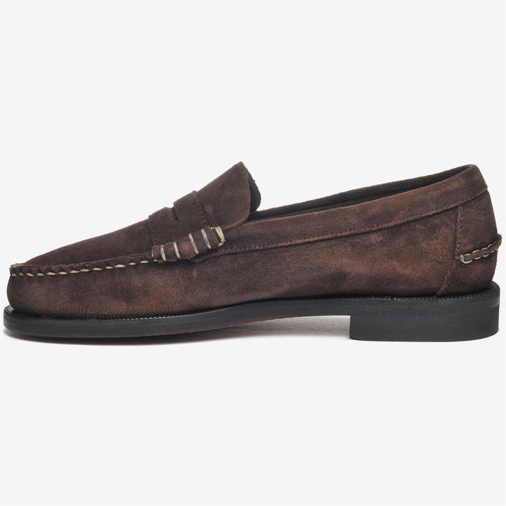Dark Brown Men's Business Moccasin Loafers with Leather Upper 3