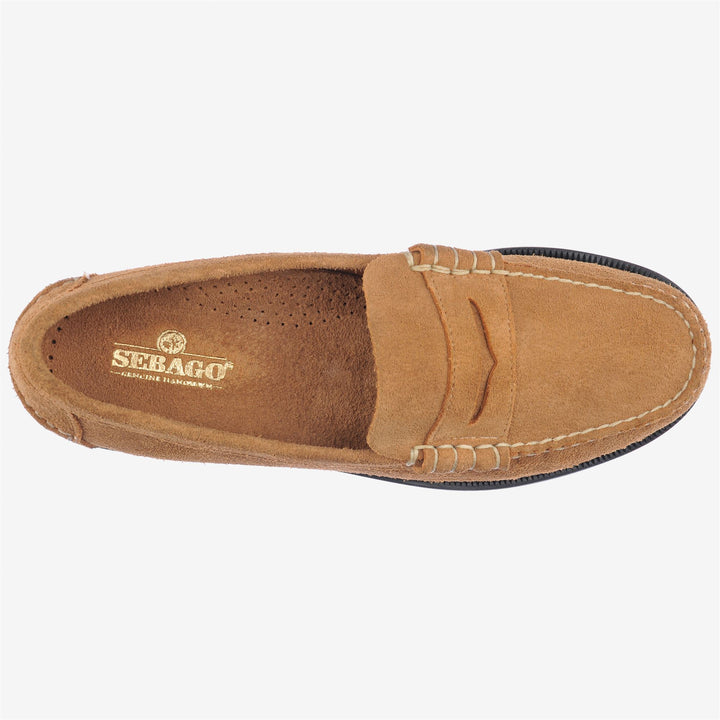 Mocassins d'affaires beiges et jaunes pour hommes avec tige en cuir 4