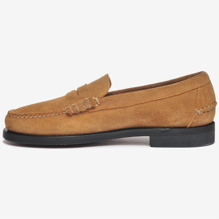 Mocassins d'affaires beiges et jaunes pour hommes avec tige en cuir 3