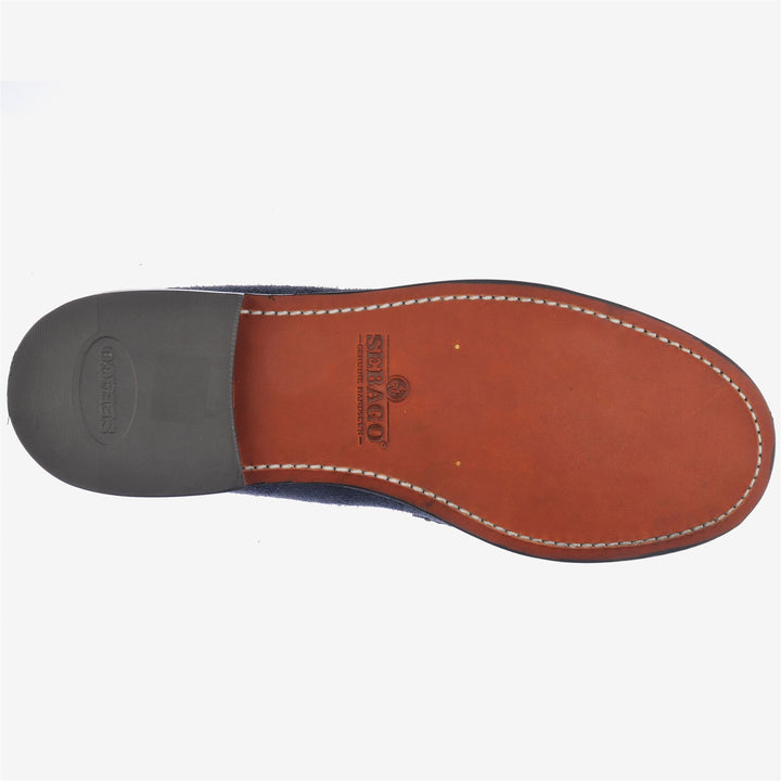 Mocassini da Uomo Business in Pelle Blu Viola 2