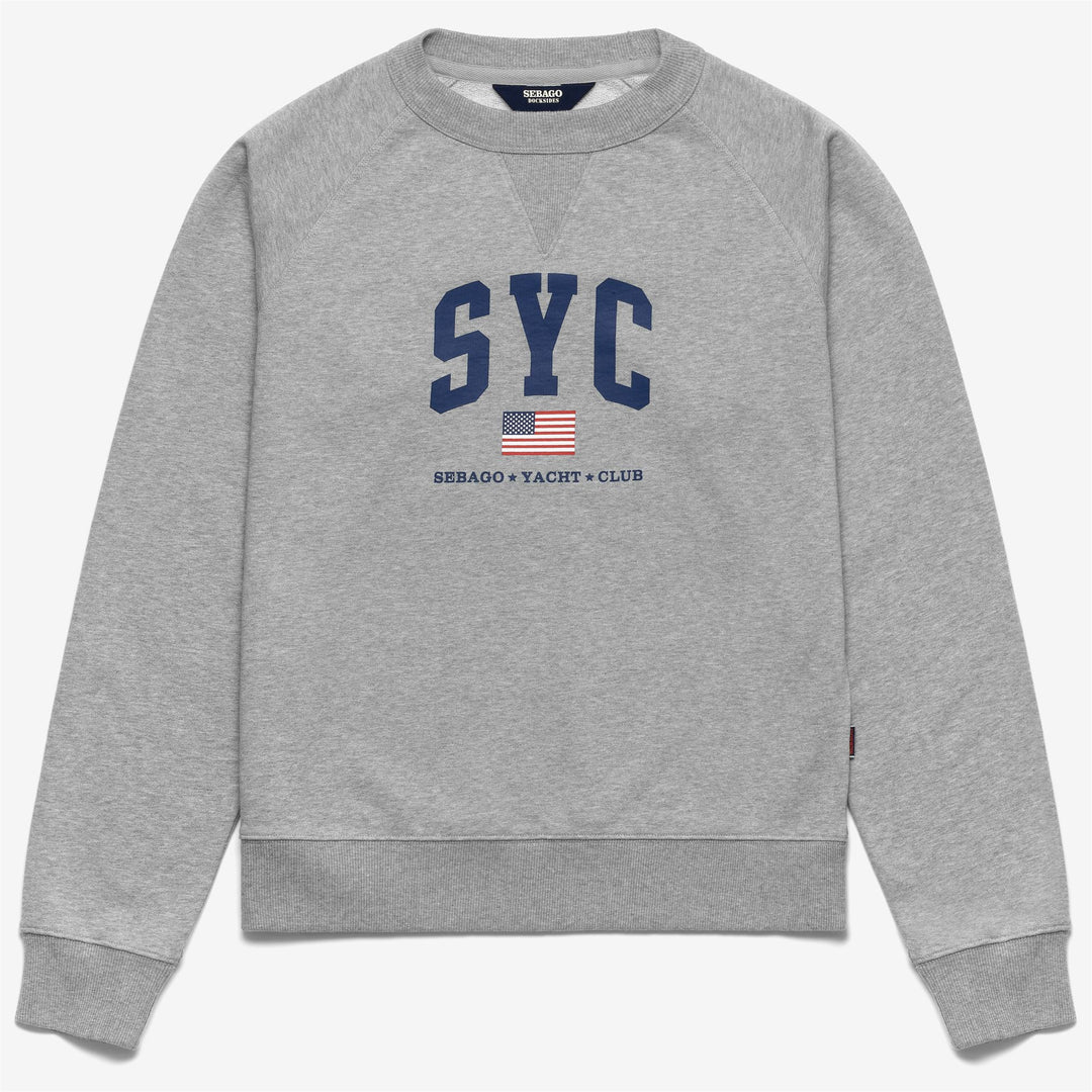Suéter polar gris para hombre con cuello redondo clásico para yates 01