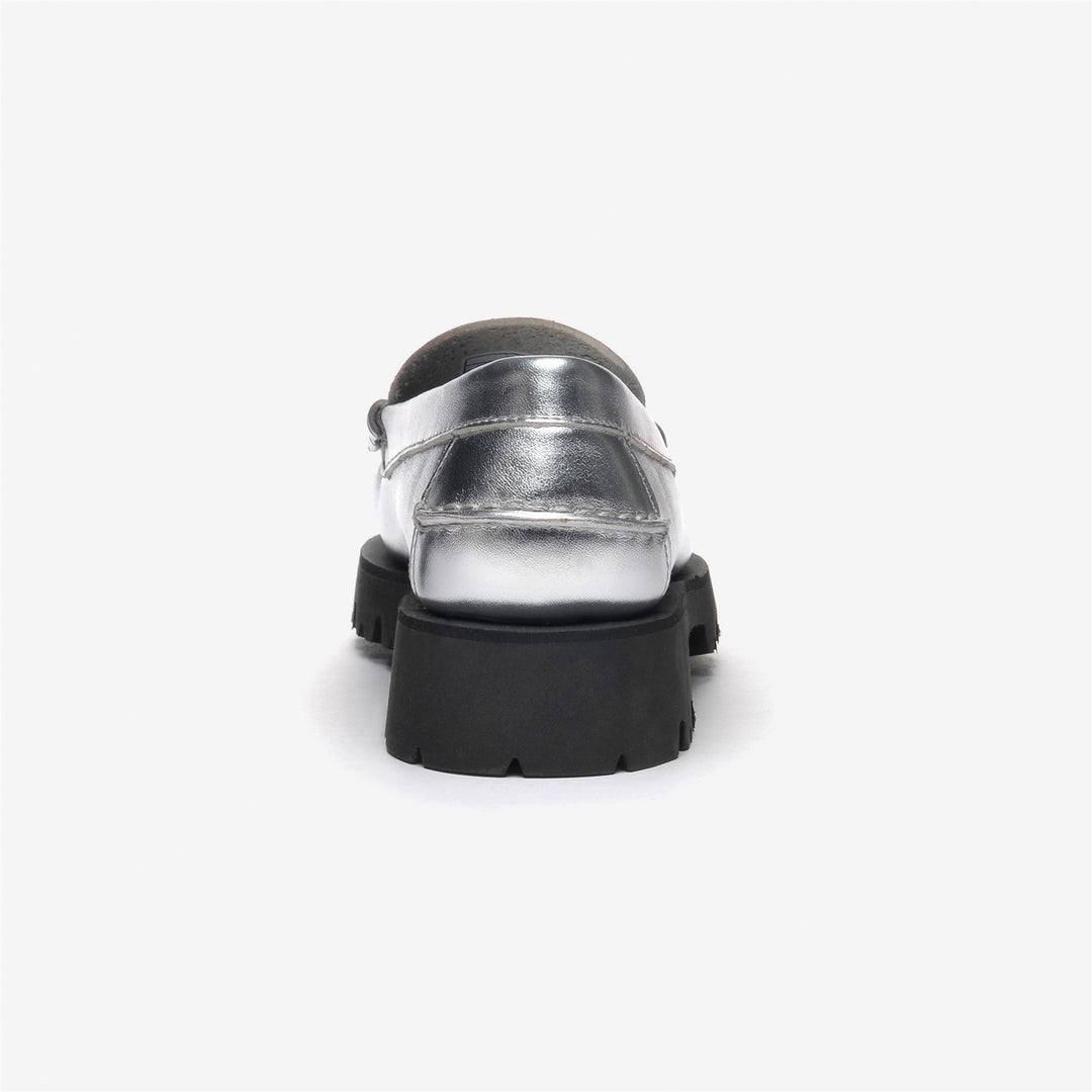 Mocassins élégants gris argenté pour femme, pour les loisirs main