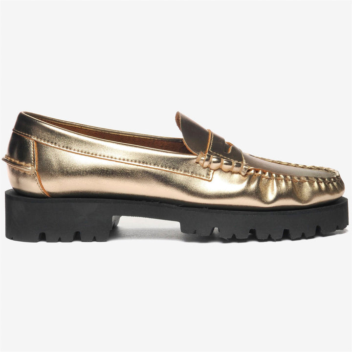 Gold Orange Women's Leisure Moccasin with Rubber Outsole 1