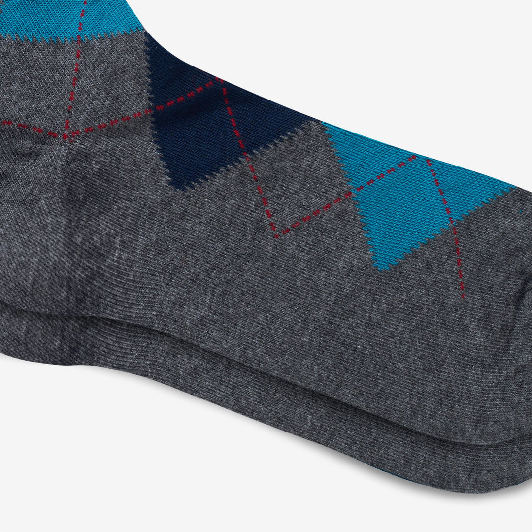 Grey Blue Men's Fancy Ankle Leisure Socks main