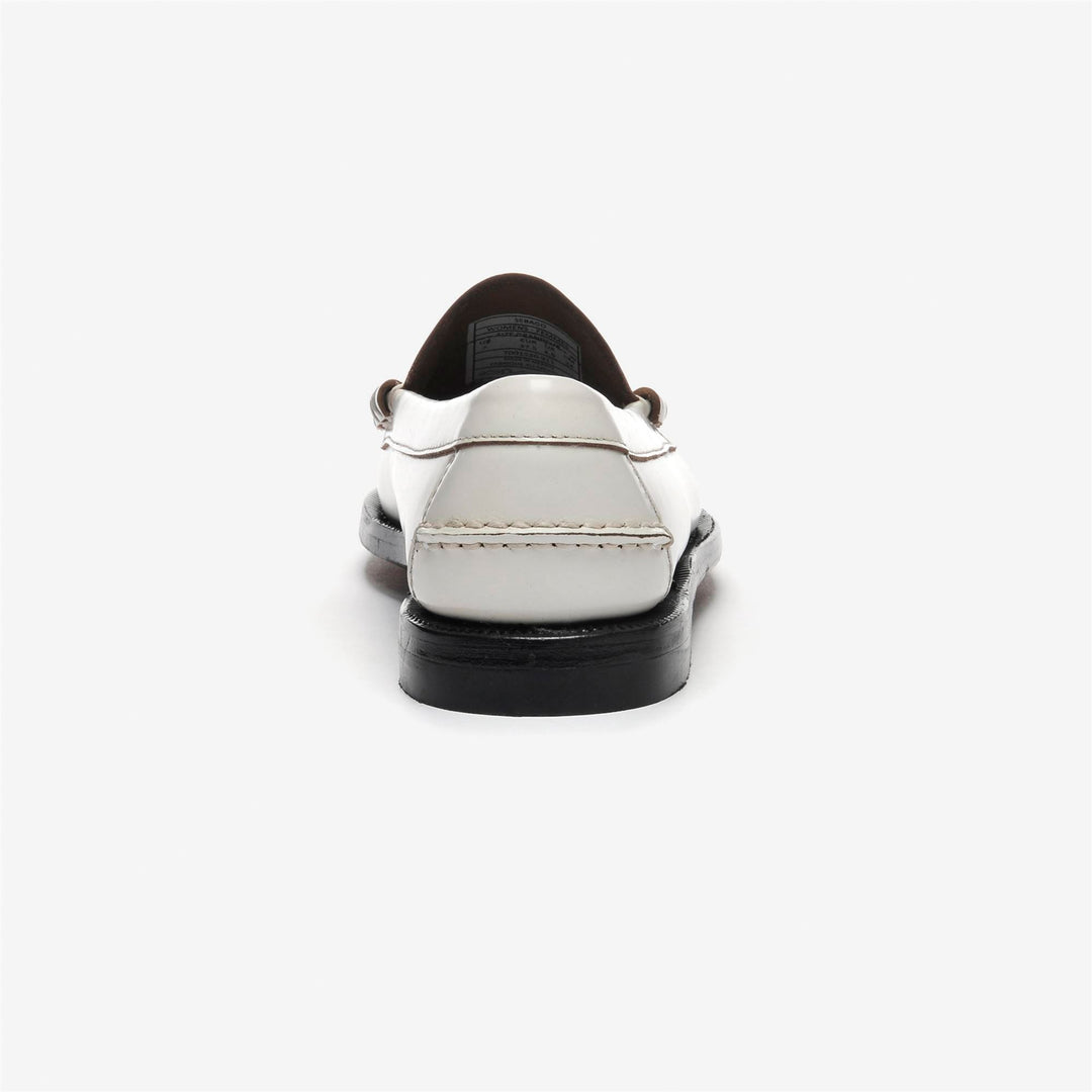 Mocassini in Pelle Donna Grigi Bianchi main