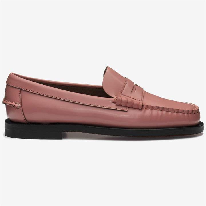 Pink Women's Leather Moccasin Loafers 1
