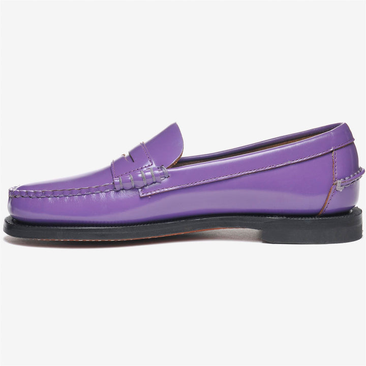 Purple Violet Women's Leather Moccasin Slip-On Loafers 3