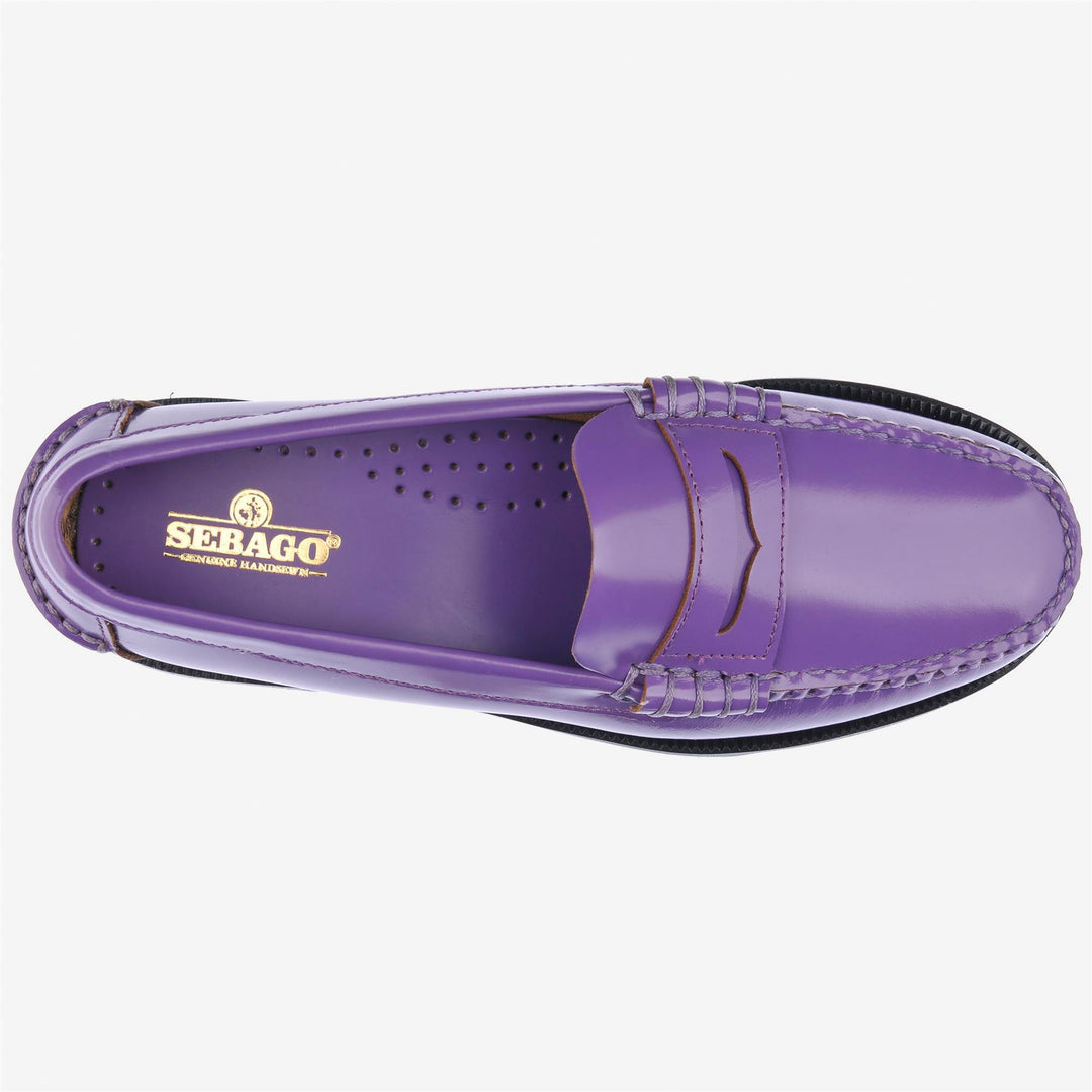 Purple Violet Women's Leather Moccasin Slip-On Loafers main