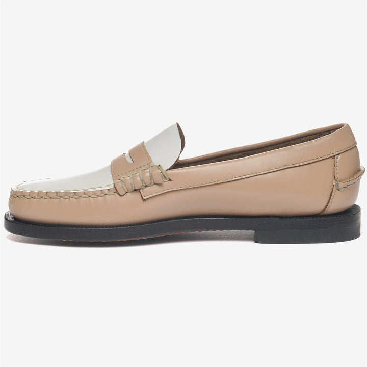 Light Beige Women's Leather Business Moccasins with Durable Sole 3