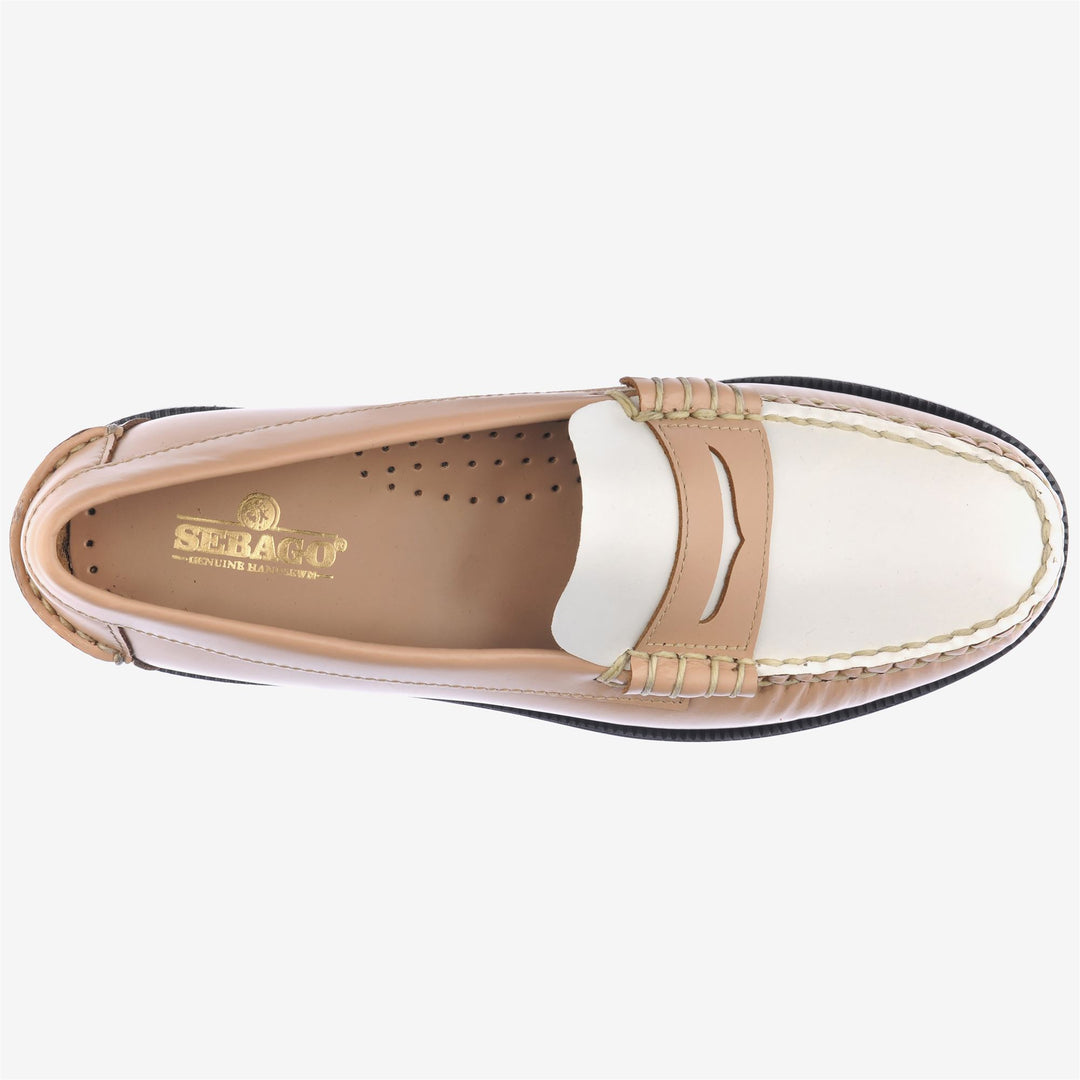 Light Beige Women's Leather Business Moccasins with Durable Sole main