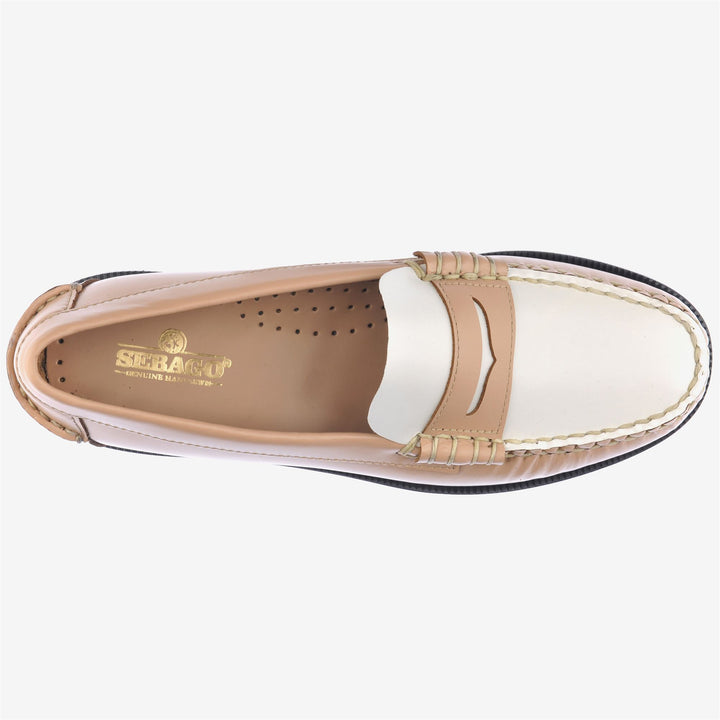 Light Beige Women's Leather Business Moccasins with Durable Sole 4