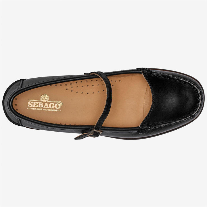 Black Women's Leather Moccasin Ballet Flats for Casual Wear 4
