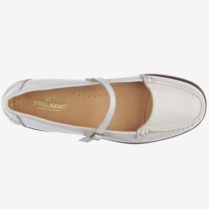 Ballerines mocassins en cuir gris et blanc pour femme 4