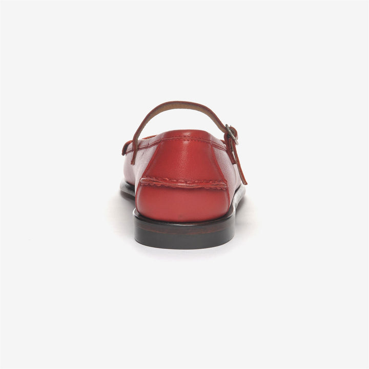 Ballerines mocassins en cuir rouge marron pour femme, idéales pour un usage décontracté 5