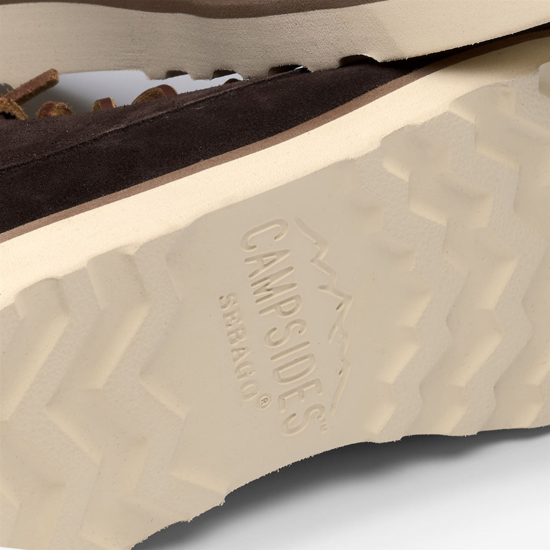 Dunkelbraune mittelhohe Wüstenstiefel aus Wildleder für Damen main