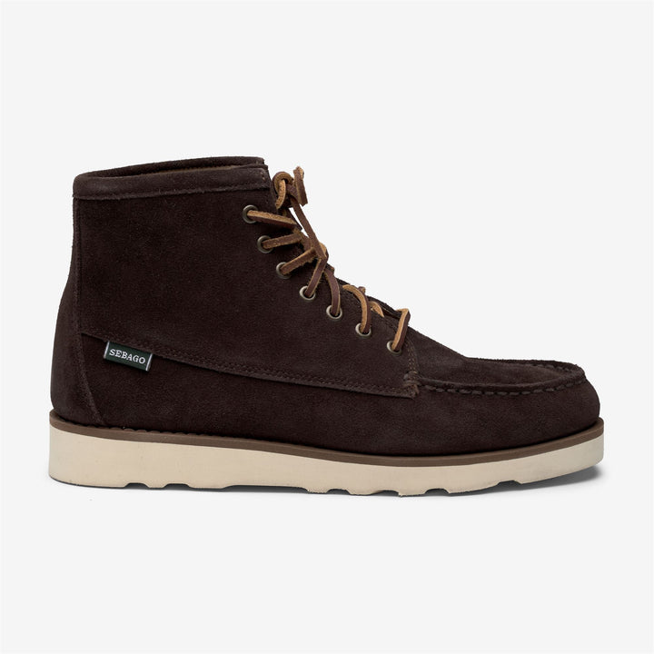 Botas de desierto de caña media de ante marrón oscuro para mujer 1