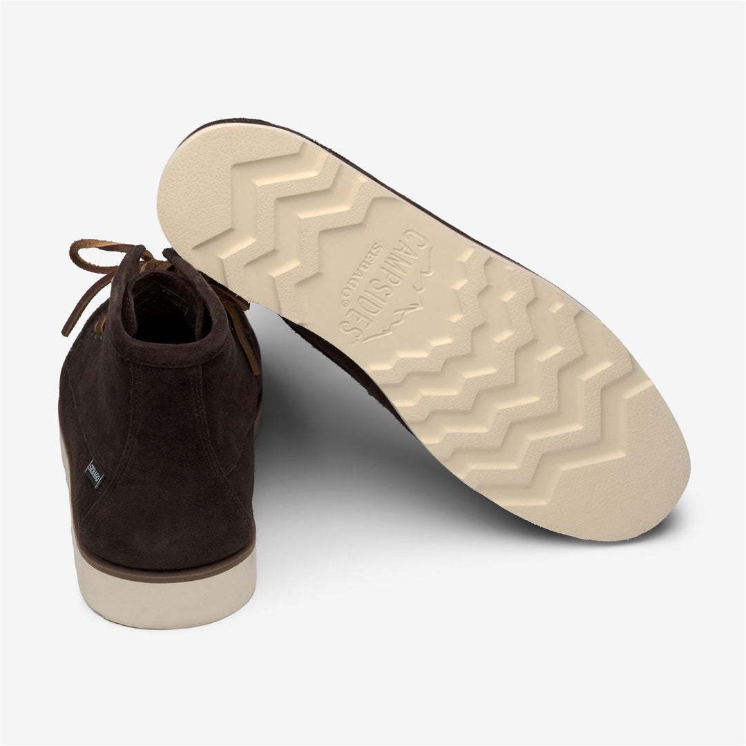 Botas de desierto de caña media de ante marrón oscuro para mujer main
