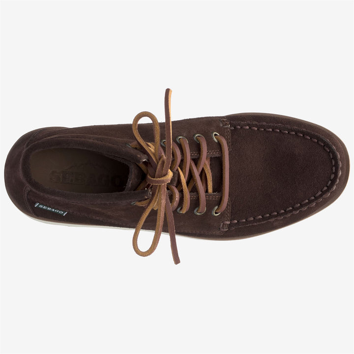 Botas de desierto de caña media de ante marrón oscuro para mujer 4