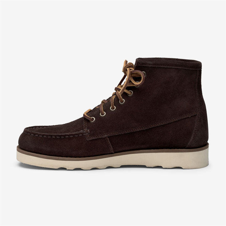 Botas de desierto de caña media de ante marrón oscuro para mujer 3