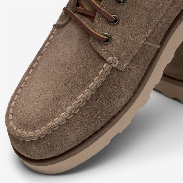 Beige Damen-Wüstenstiefel aus Wildleder mit mittlerem Schnitt 6