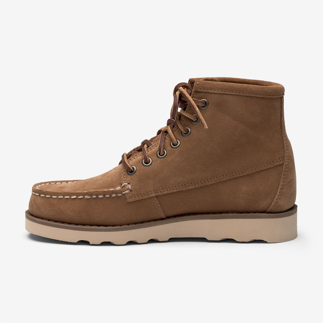 Botas safari de ante de corte medio para mujer en color marrón moca main