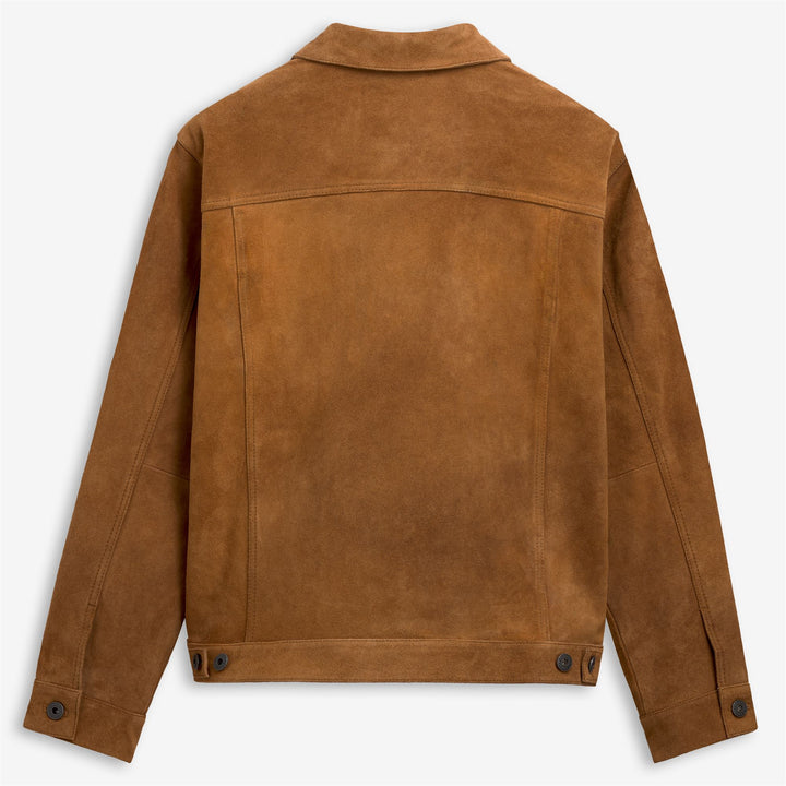Veste de loisirs unisexe marron en daim avec poches à rabat 2