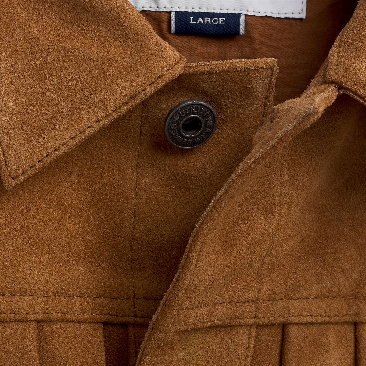 Brown Unisex Suede Short Jacket