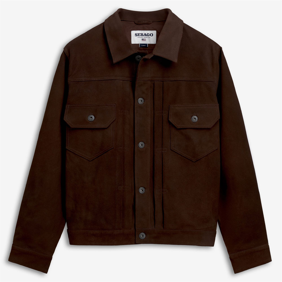 Brown Unisex Suede Short Jacket