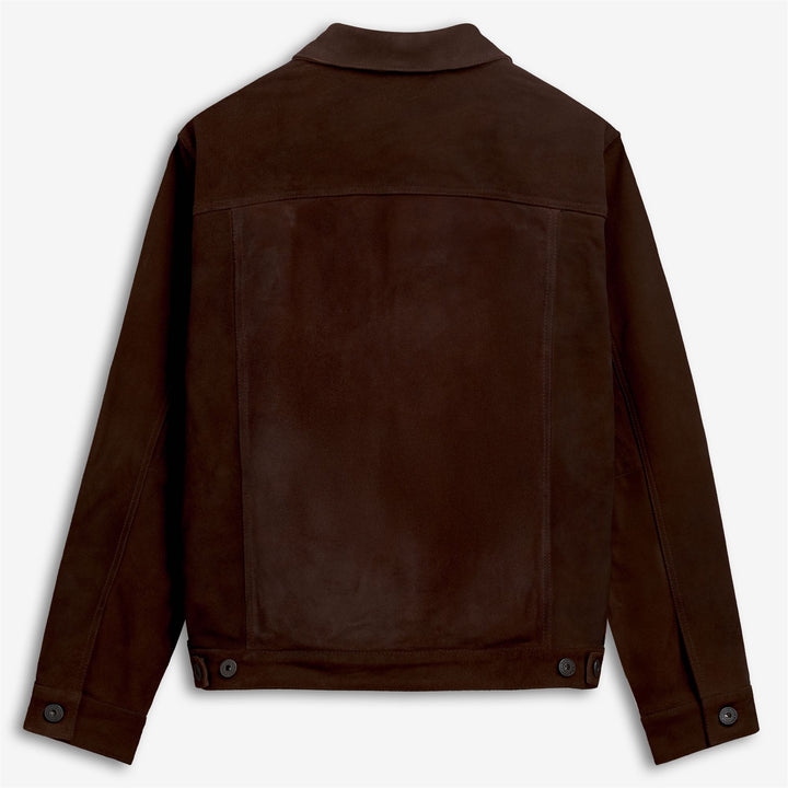 Veste unisexe marron de loisirs avec détails en daim et style vêtement de travail 2