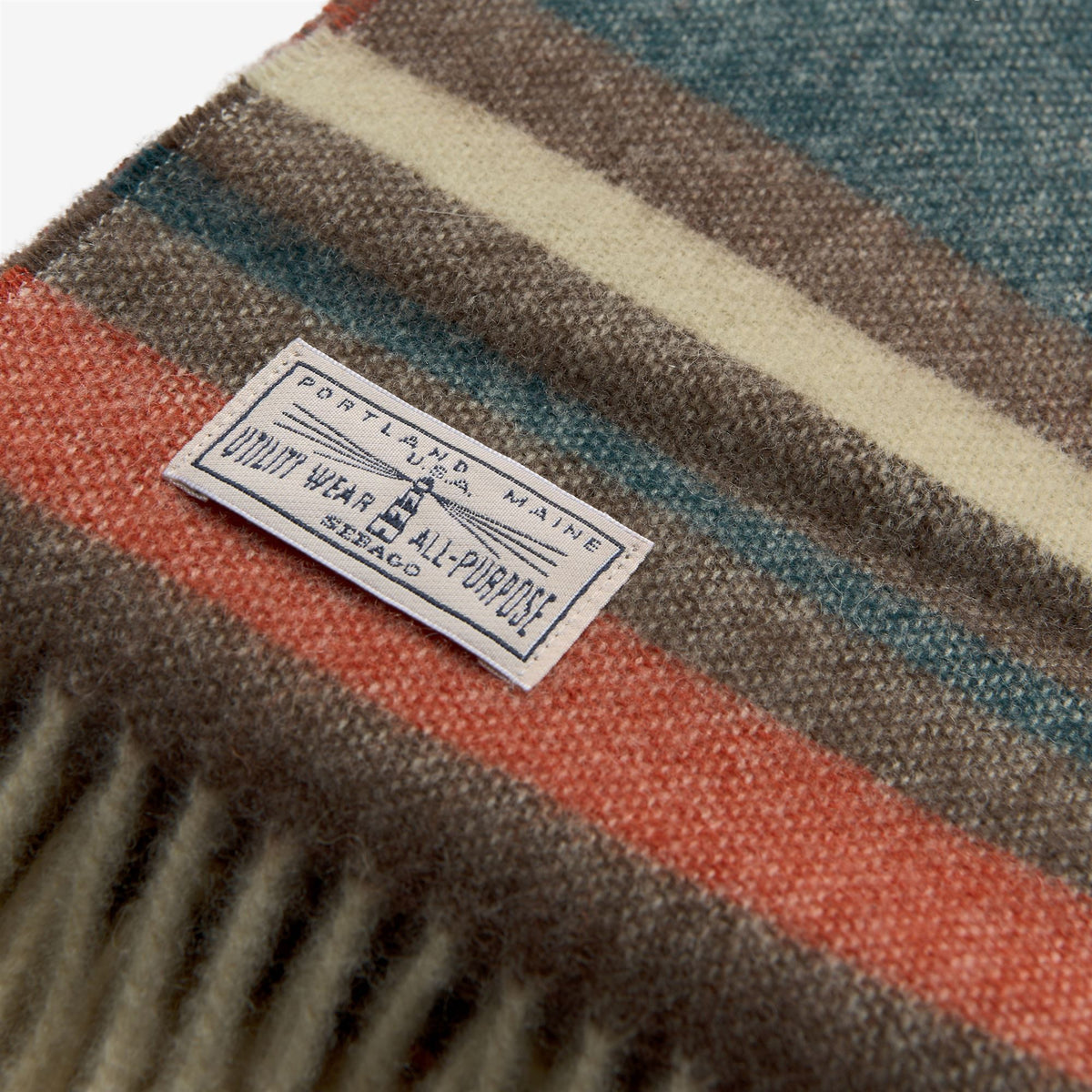 Brown Unisex Wool Blanket