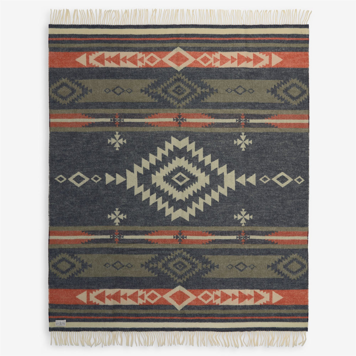 Blue Unisex Wool Blanket