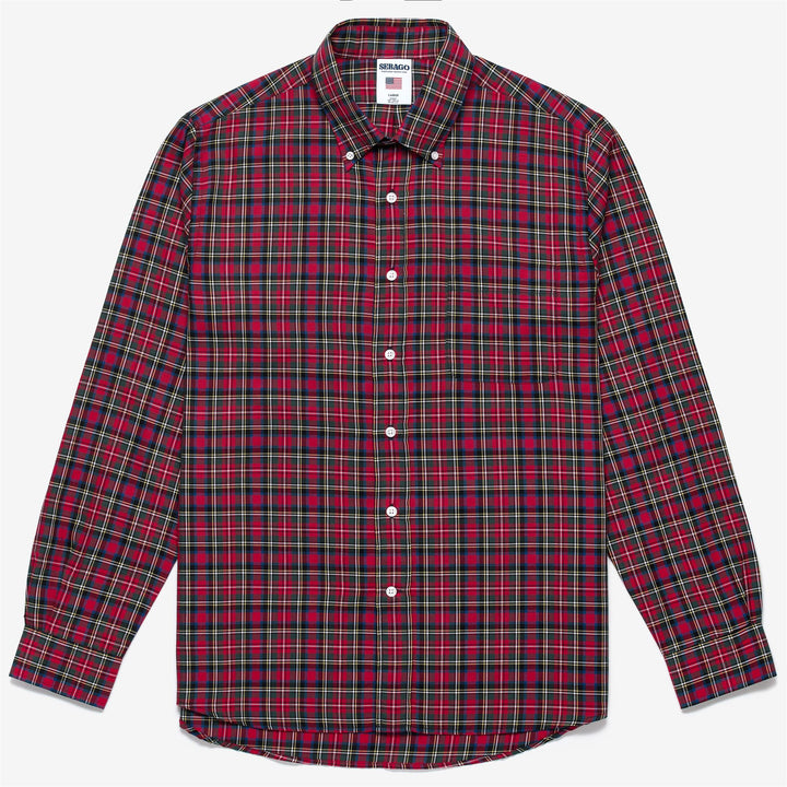 Red Green Men's Cotton Button Down Yachting Shirt 1