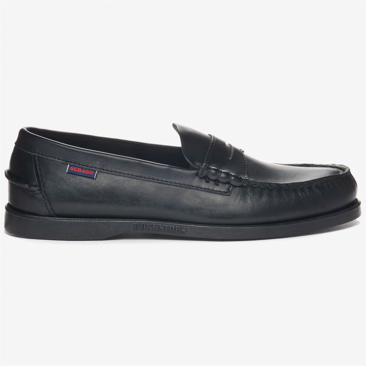 Mocassino slip-on da uomo in stile nautico, nero 1