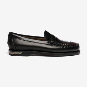 DAN SCARABEO WOMAN - Moc - Moccasin - Woman - BLACK-BURGUNDY