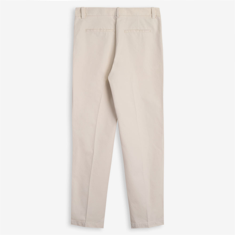 Beige Women's Chino Pants for Leisure with Side Pockets 02