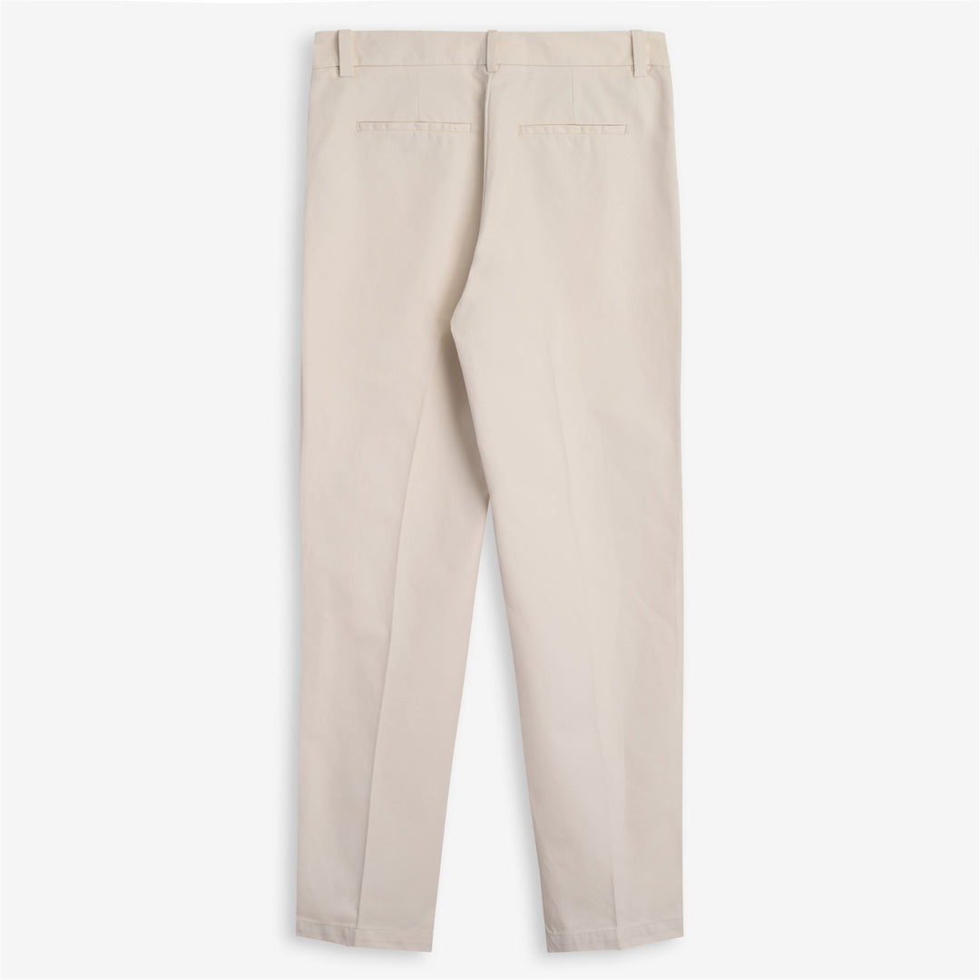 Pantaloni chino beige da donna per il tempo libero con tasche laterali main