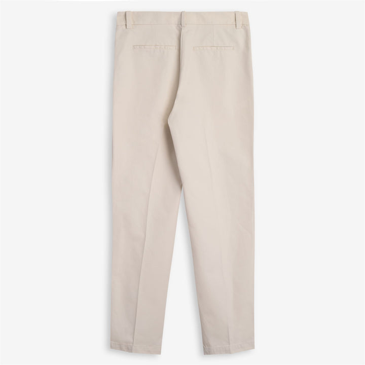 Pantaloni chino beige da donna per il tempo libero con tasche laterali 2
