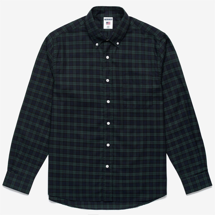 Camisa informal de yate con botones para hombre en color azul verdoso 1