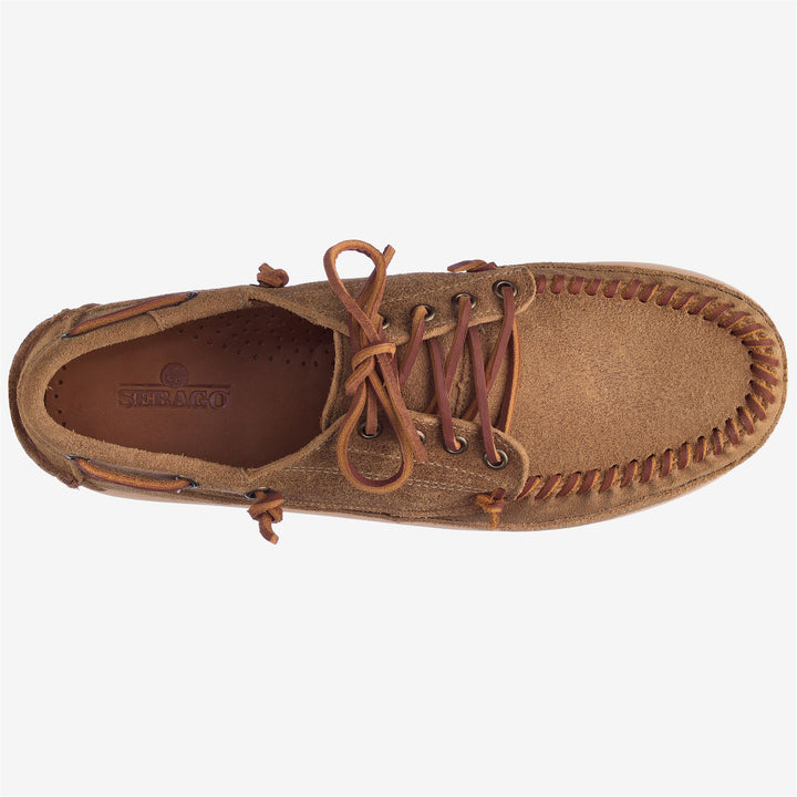 Beige Yellow Men's Handcrafted Outdoor Moccasins 4