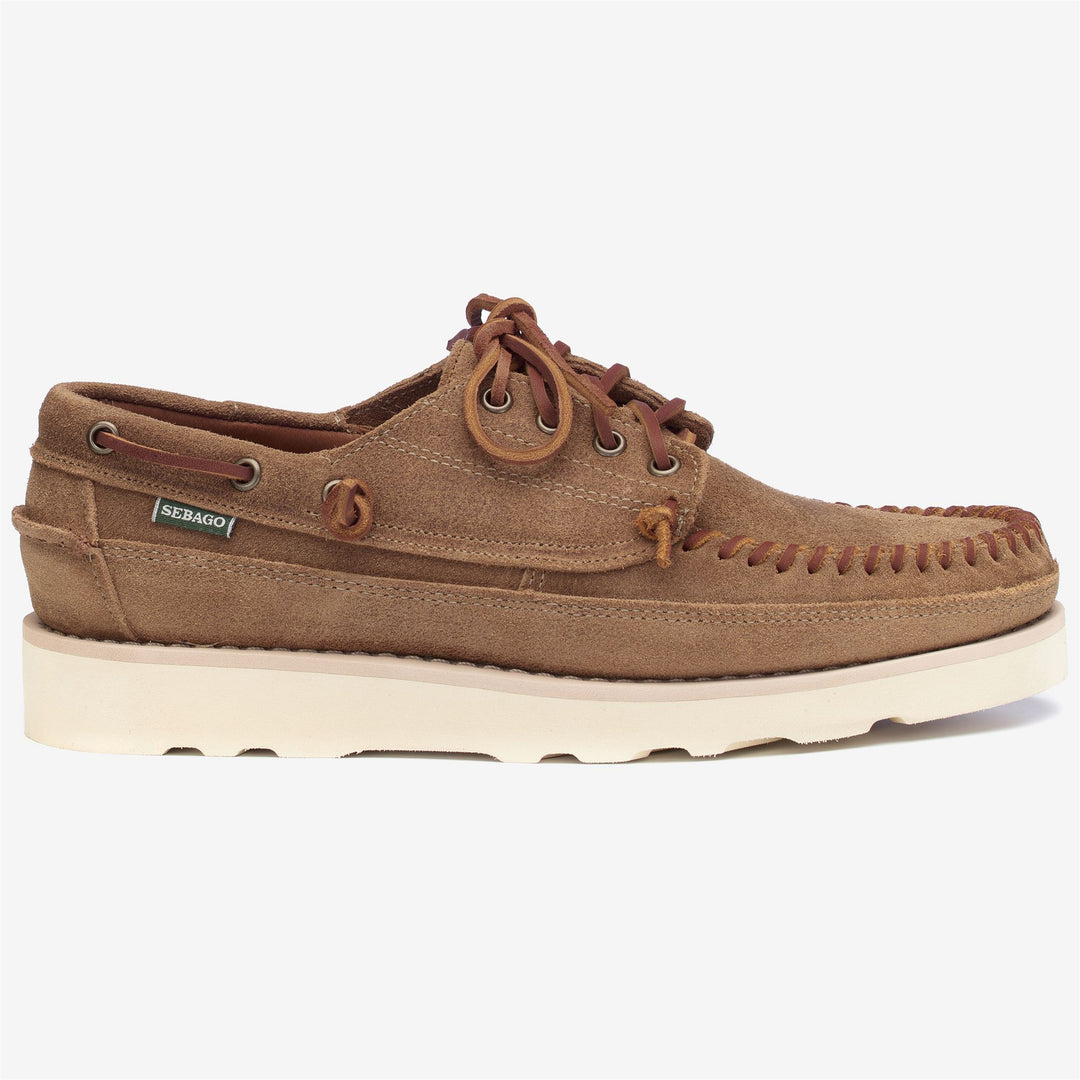 Beige Yellow Men's Handcrafted Outdoor Moccasins 01