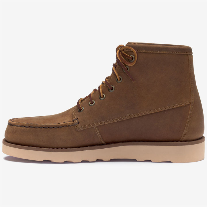 Brown Men's Moccasin Outdoor Boots with Leather Lining 3