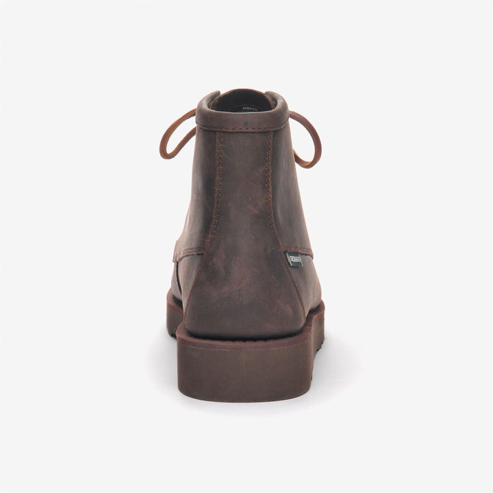 Botas de exterior tipo mocasín de cuero marrón oscuro para hombre 5
